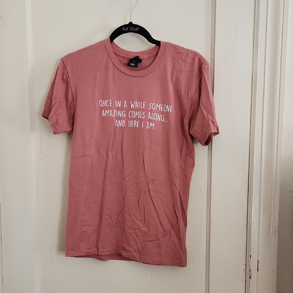 Hanes Dusty Rose Cotton Tee